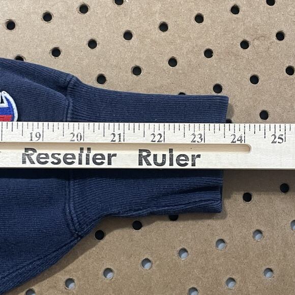 VTG Champion Sweater Mens Large Navy Reverse Weave Notre Dame Fighting Irish USA - Picture 11 of 11